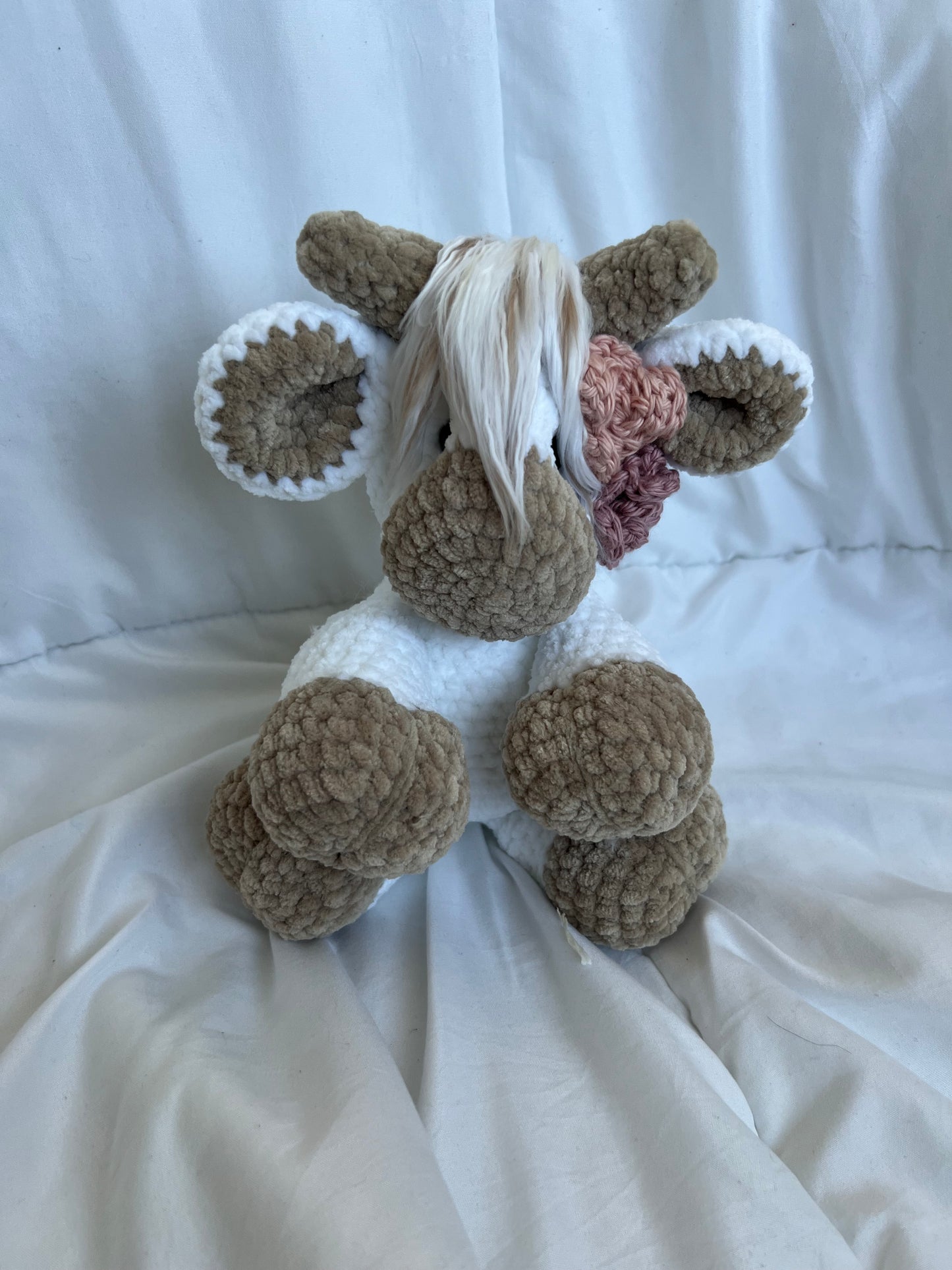 Roses in Snow Highland Cow (Made to Order)